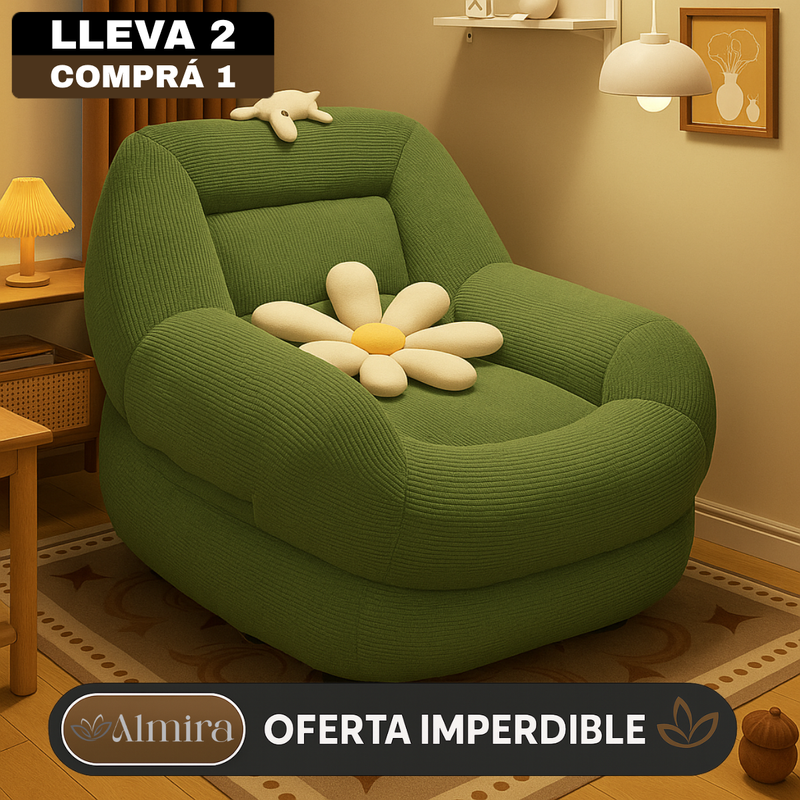 [Llevá 2 Pagá 1] Sillón PuffyCloud con Relleno Ultraplush y Tejido Acanalado Premium (¡Comodidad máxima para relajarte!)