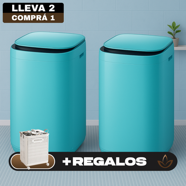 [Llevá 2 Pagá 1] Mini Lavadora TurboWash Inteligente (Ahorrá Agua, Espacio y Tiempo) + Cesto de Lavado de Regalo