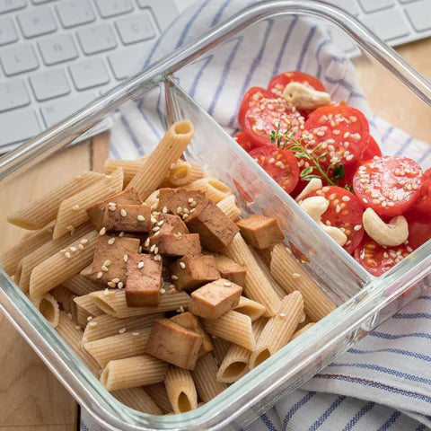 Conjunto de Recipientes Organizadores de Vidrio Templado con Tapa Antiderrame +REGALO: Porta Condimentos