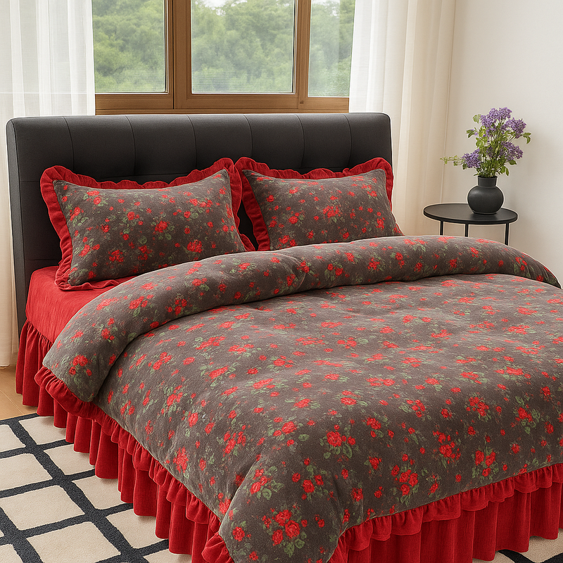 [Llevá 2 Pagá 1] Juego de Cama Rosane Estampado Floral con Tela Antialérgica +REGALOS: 2 Fundas para Almohadas