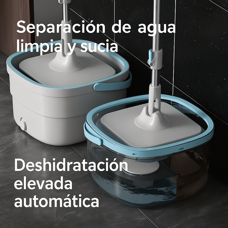 [Llevá 2 Pagá 1] Mop Inteligente 360° con Balde y Sistema de Limpieza Smart
