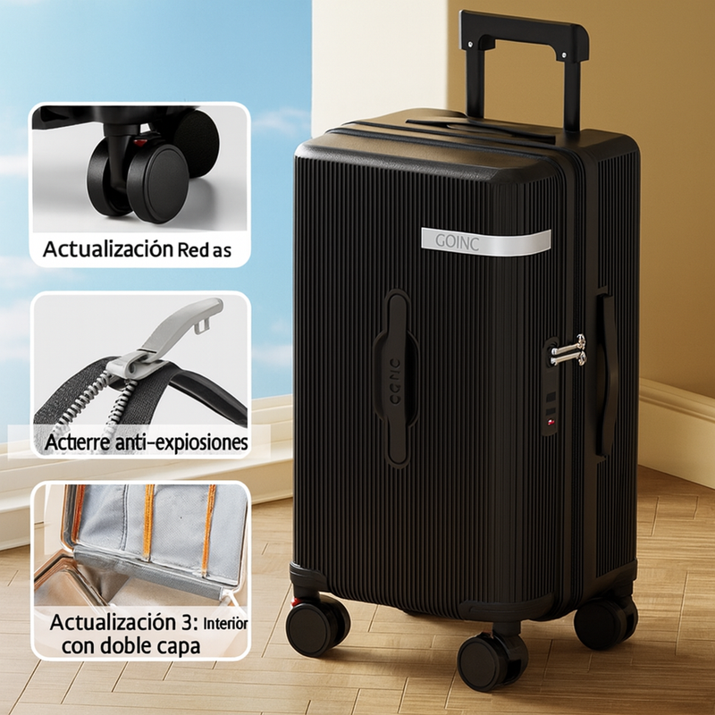 [Llevá 2 Pagá 1] Valija de Viaje AirLine de Alta Capacidad en Policarbonato y ABS con Forro Interno y Divisiones Inteligentes