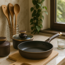 Conjunto Completo de 3 Ollas en Acero Inox Antideslizante con Mango de Madera +REGALO: Kit de Utensilios de Cocina