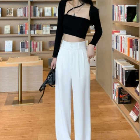 [Llevá 3 Pagá 2] Pantalón Femenino en Seda Hielo y Poliéster Selina Confort y Elasticidad Premium