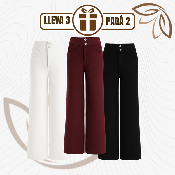 [Llevá 3 Pagá 2] Pantalón Social Femenino en Seda Hielo y Poliéster Nolita (Diseño Fino y Encantador)