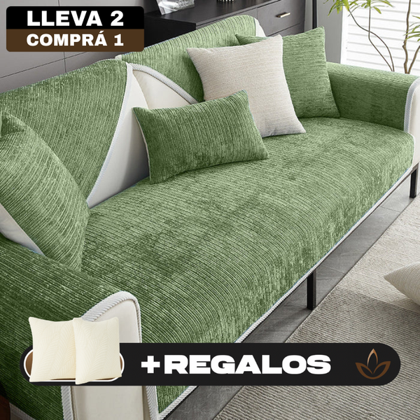 [Llevá 2 Pagá 1] Funda de Sofá Completa en Algodón y Poliéster +2 REGALOS: Almohadones
