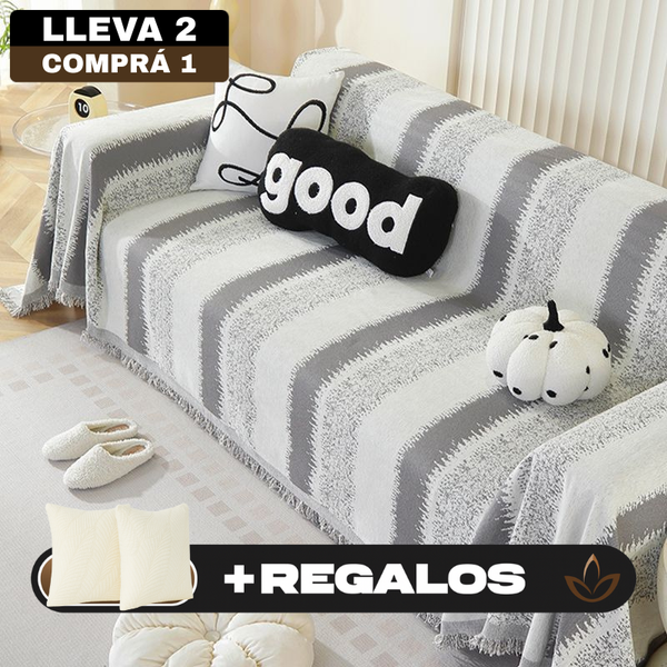 [Llevá 2 Pagá 1] Funda para Sofá Encanto en Algodón y Poliéster +REGALOS: 2 Almohadones