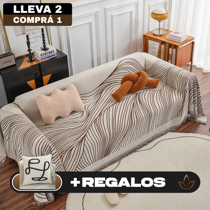 [Pagás 1, Te Llevás 2] Funda para Sofá (¡Ligereza y Encanto que Transforman tu Sofá!) + REGALO: 2 Almohadones