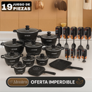 Conjunto de Ollas de Cerámica 19 Piezas Antiadherentes [ÚLTIMAS UNIDADES]