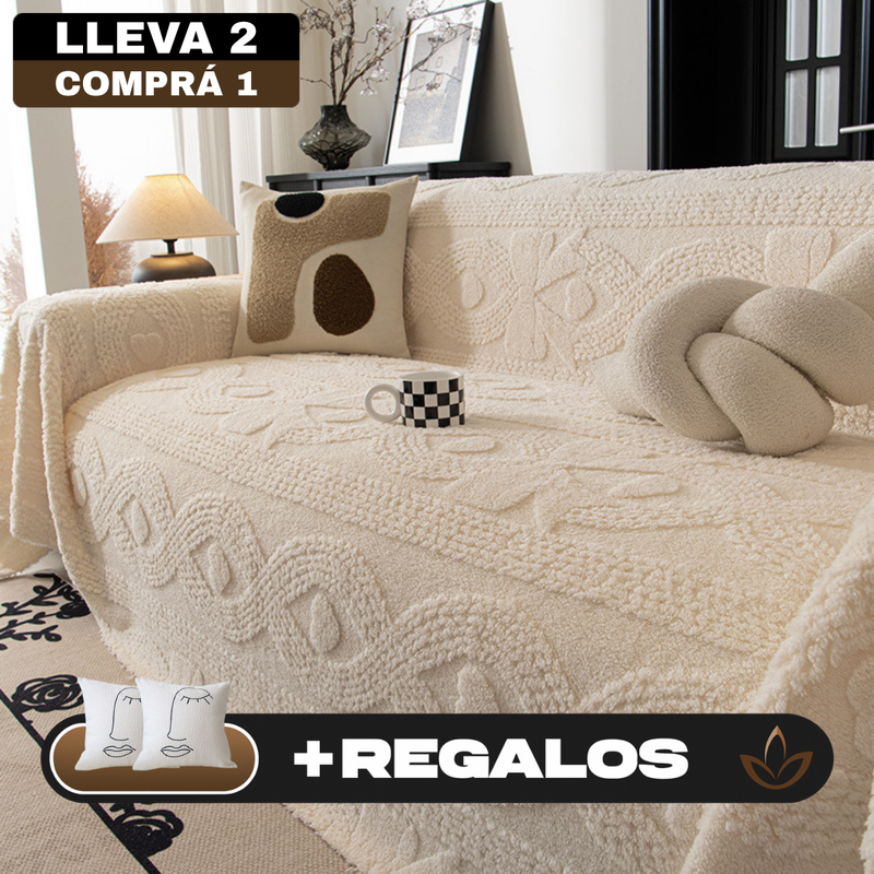 [Llevá 2 Pagá 1] Funda para Sofá Alina Completa en Algodón +2 Regalos: Fundas para Almohadones
