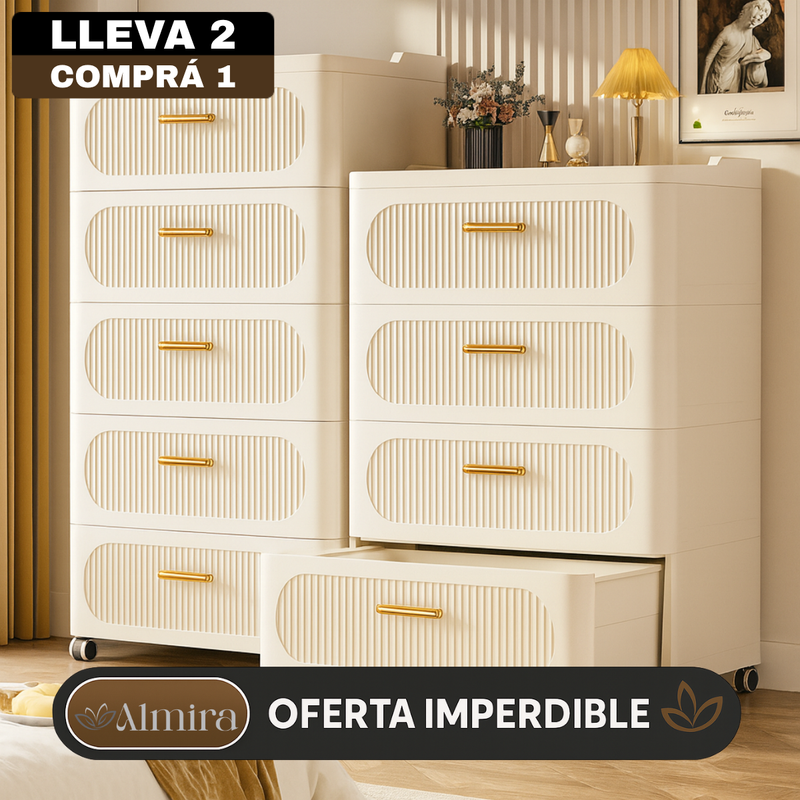 [Llevá 2 Pagá 1] Organizador Multifuncional de 5 Niveles Desmontable con Rueditas (¡Organización y modernidad para tu casa!)