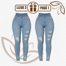 [Llevá 2 Pagá 1] Pantalón de Mujer en Jean Modelador (¡Moldea con Comodidad!)