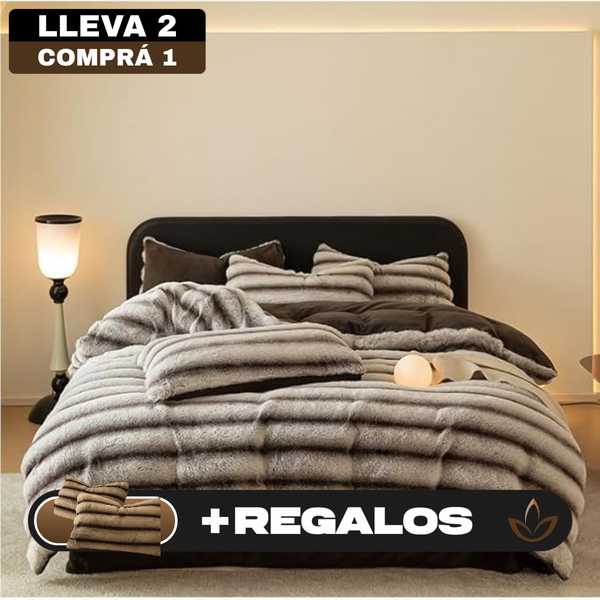 [Llevá 2 Pagá 1] Juego de Cama Diana Aterciopelado Antialérgico (¡Hotel 5 Estrellas en tu Habitación!) +REGALOS: 2 Fundas para Almohada